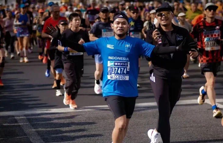 Penuh Syukur juga Haru, Juragan 99 Berhasil Menaklukkan Tokyo Marathon