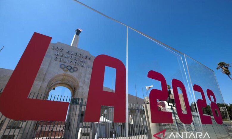 Upacara inisiasi Olimpiade Los Angeles 2028 diwujudkan di dalam dua area